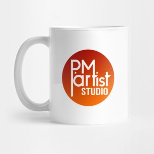 PM artist Studio Logo (Red Orange) Mug